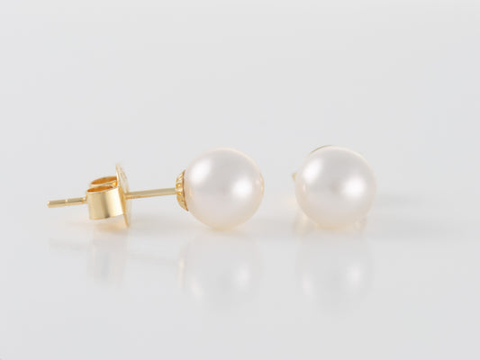 Akoya White Pearl AAA Earrings 6mm - Pearl Atelier