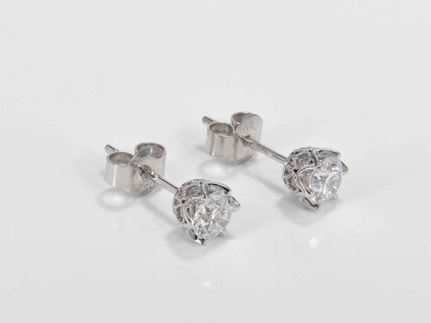 Diamond Stud 6-Prong Earrings 0.4ct 18k