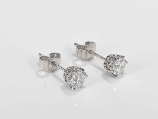 Diamond Stud 6-Prong Earrings 0.4ct 18k