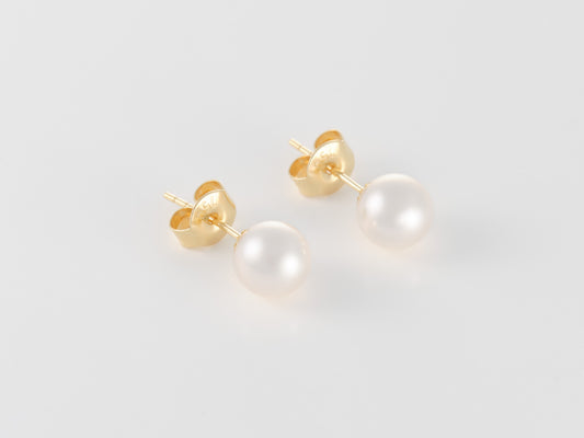 Akoya White Pearl AAA Earrings 6mm - Pearl Atelier