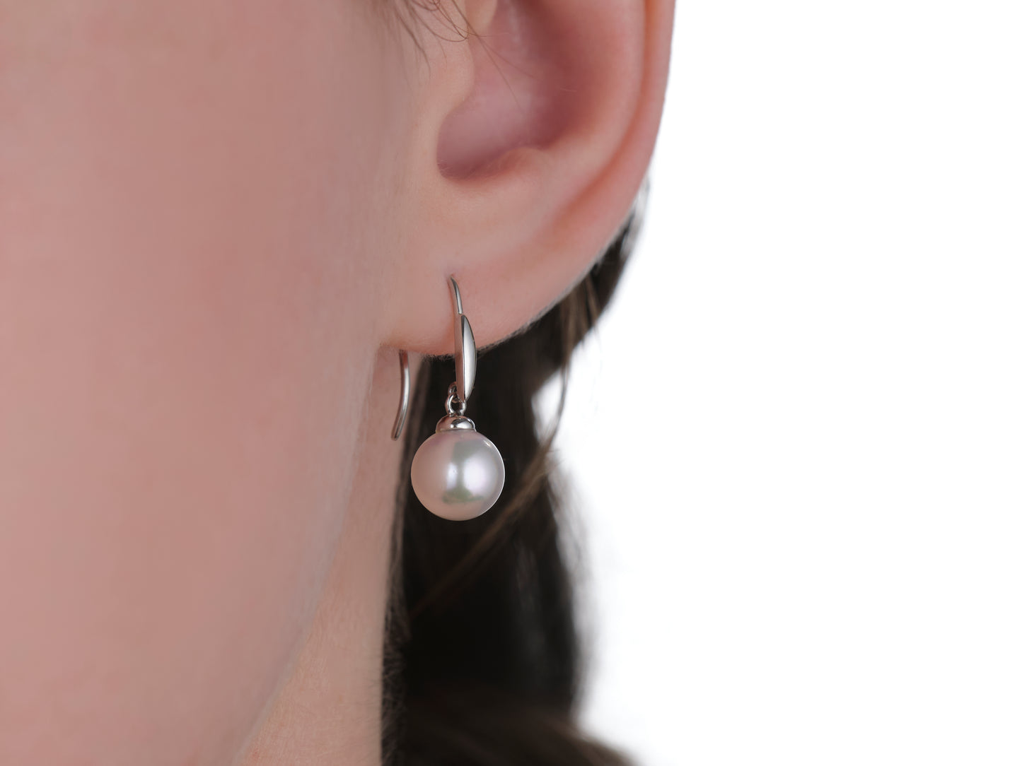 Akoya Pearl Dangle Earrings 8mm