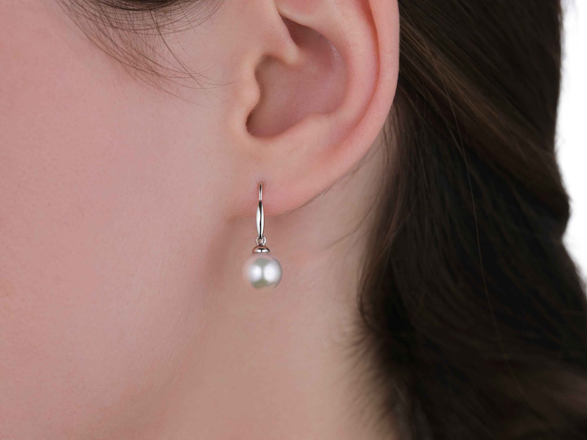 Akoya Pearl Dangle Earrings 8mm
